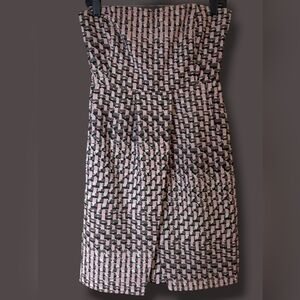 Banana Republic Pink Strapless Tube Top Silk Dress Cocktail Evening Romantic